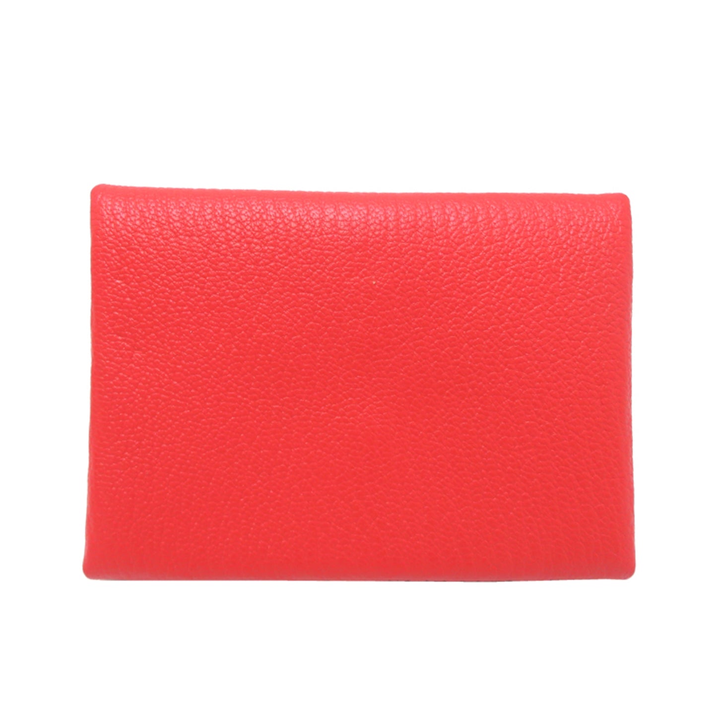 Hermes Hermès Calvi Duo W Stamp (2024) Women's/Men's Coin Case, Chevre Mysore, Rouge Cou