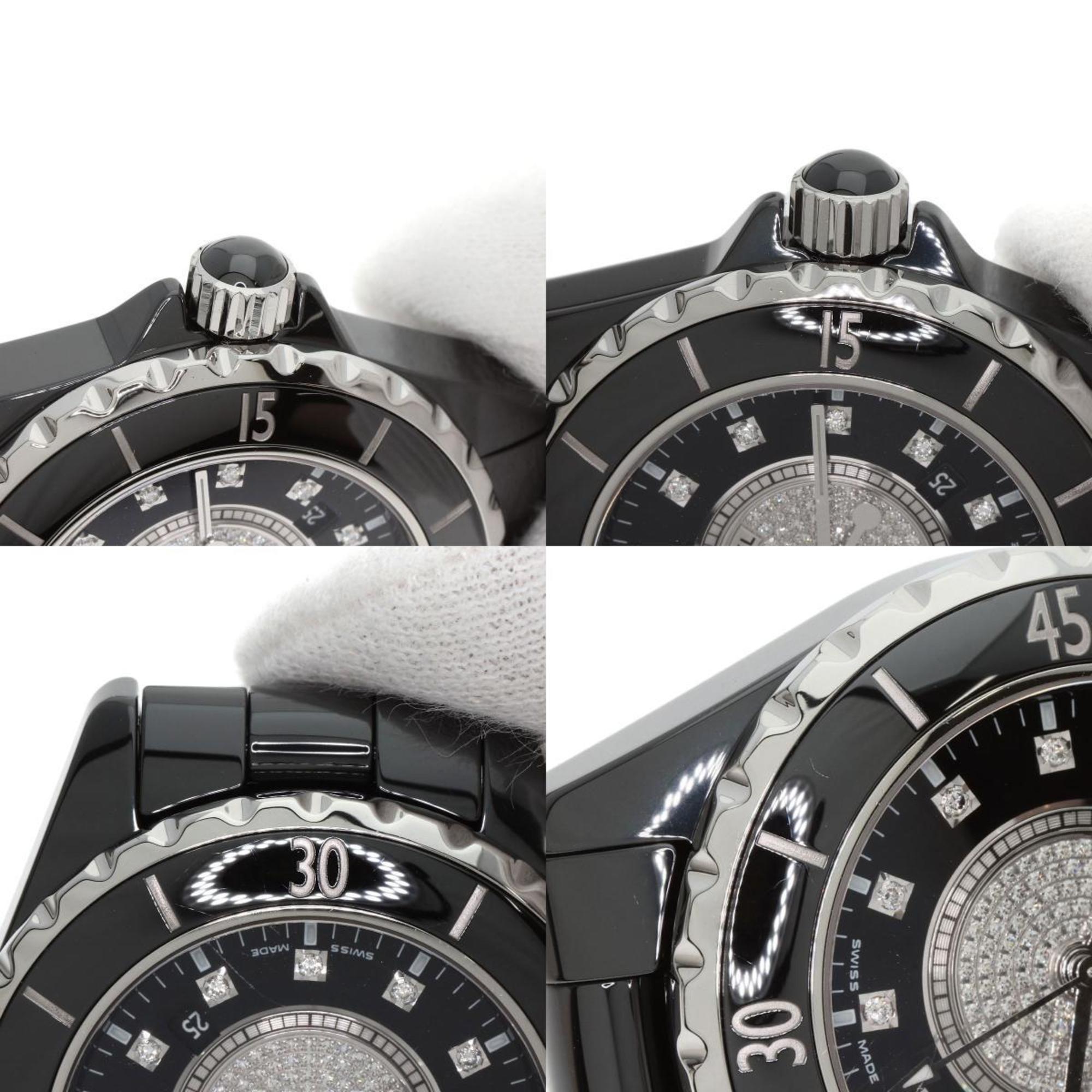 CHANEL H2122 J12 33mm Center Diamond Ceramic/Ceramic Women's Watch — Good