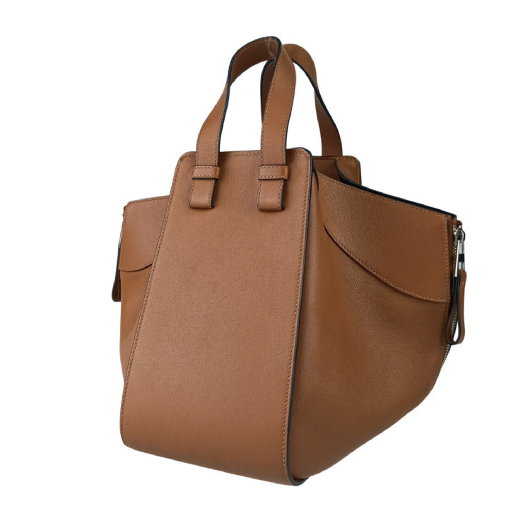 LOEWE Hammock Small Handbag 387.30.S35 TAN (Brown) Classic Calfskin Women's Shoulder Bag — Like New
