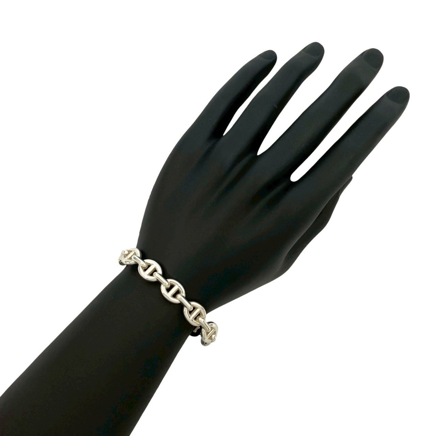 HERMES Chaine d'Ancre Anchaîne Bangle Bracelet in Silver 925 (34216)