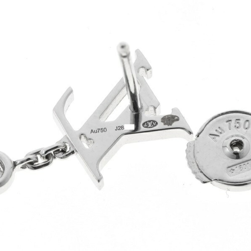 Louis Vuitton Idylle Blossom LV Earrings Q96544 18K White Gold Diamond Single Earring B-160325 — New - Store Return