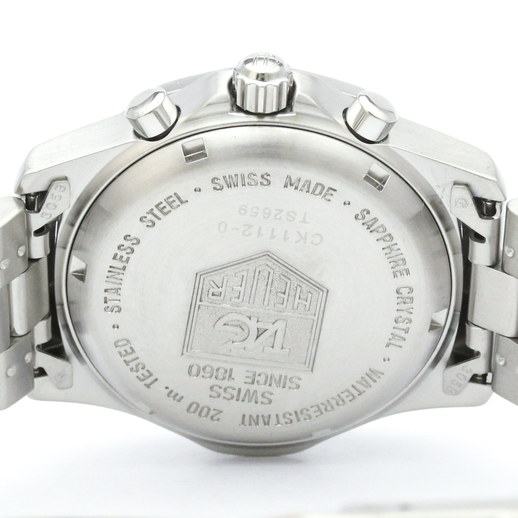 TAG HEUER 2000 Professional Chronograph Mens Watch CK1112 Polished — Very Good