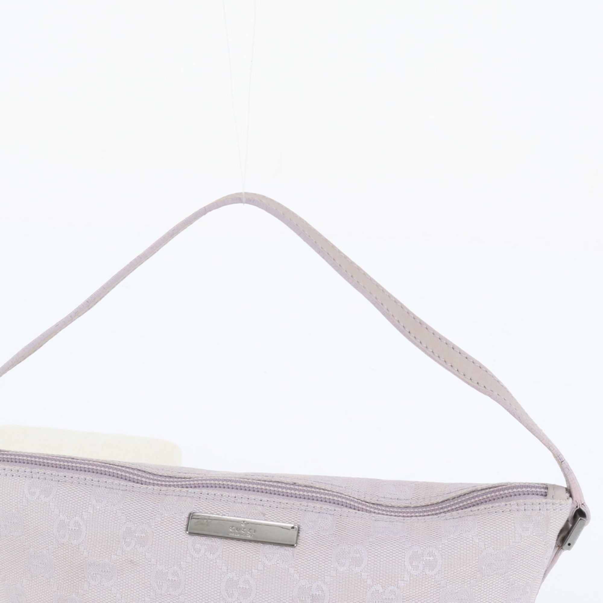 Gucci GG Canvas Accessory Pouch 07198 Leather Handbag for Women