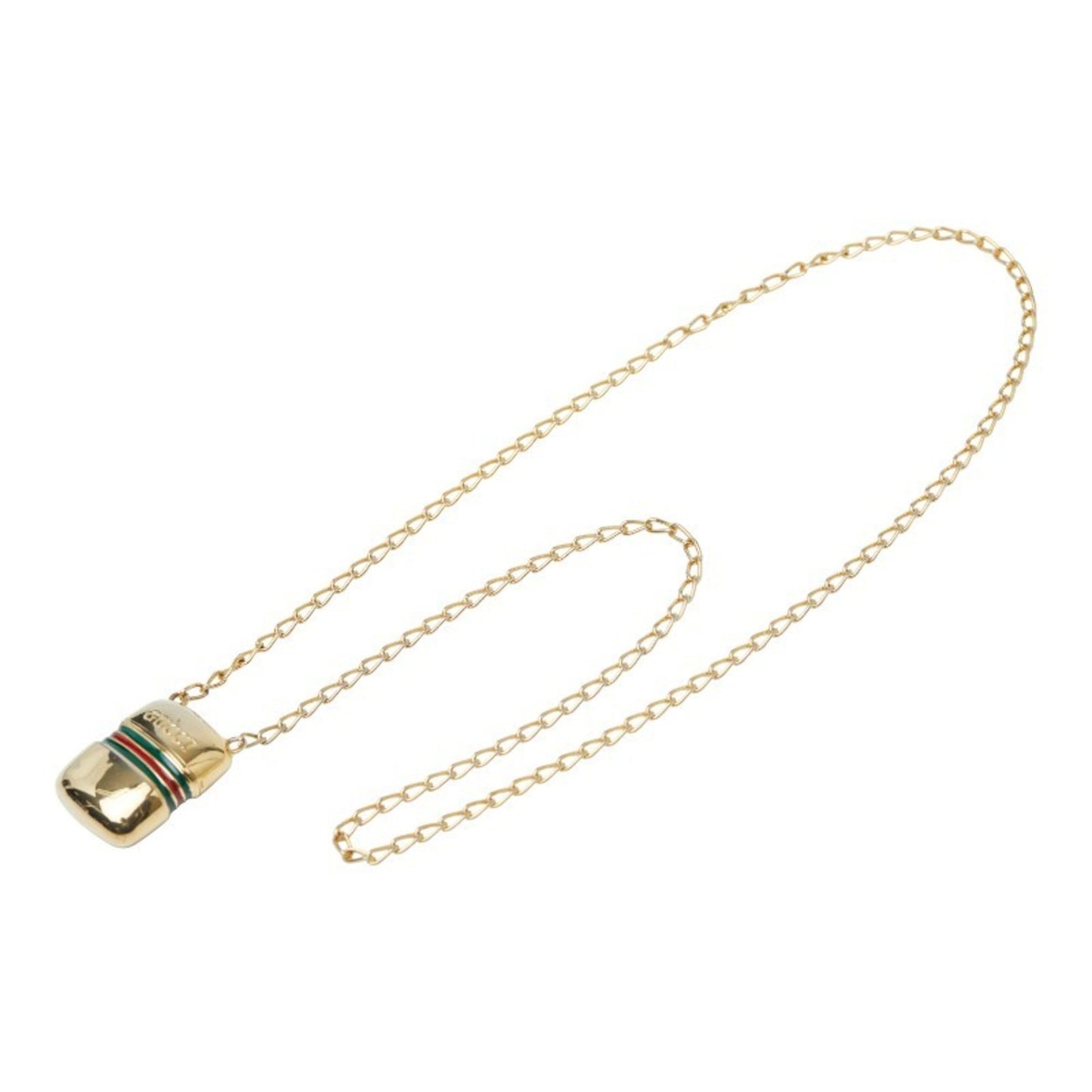 Gucci Bottle Motif Sherry Line Necklace in Gold and Multicolor Plated for Women