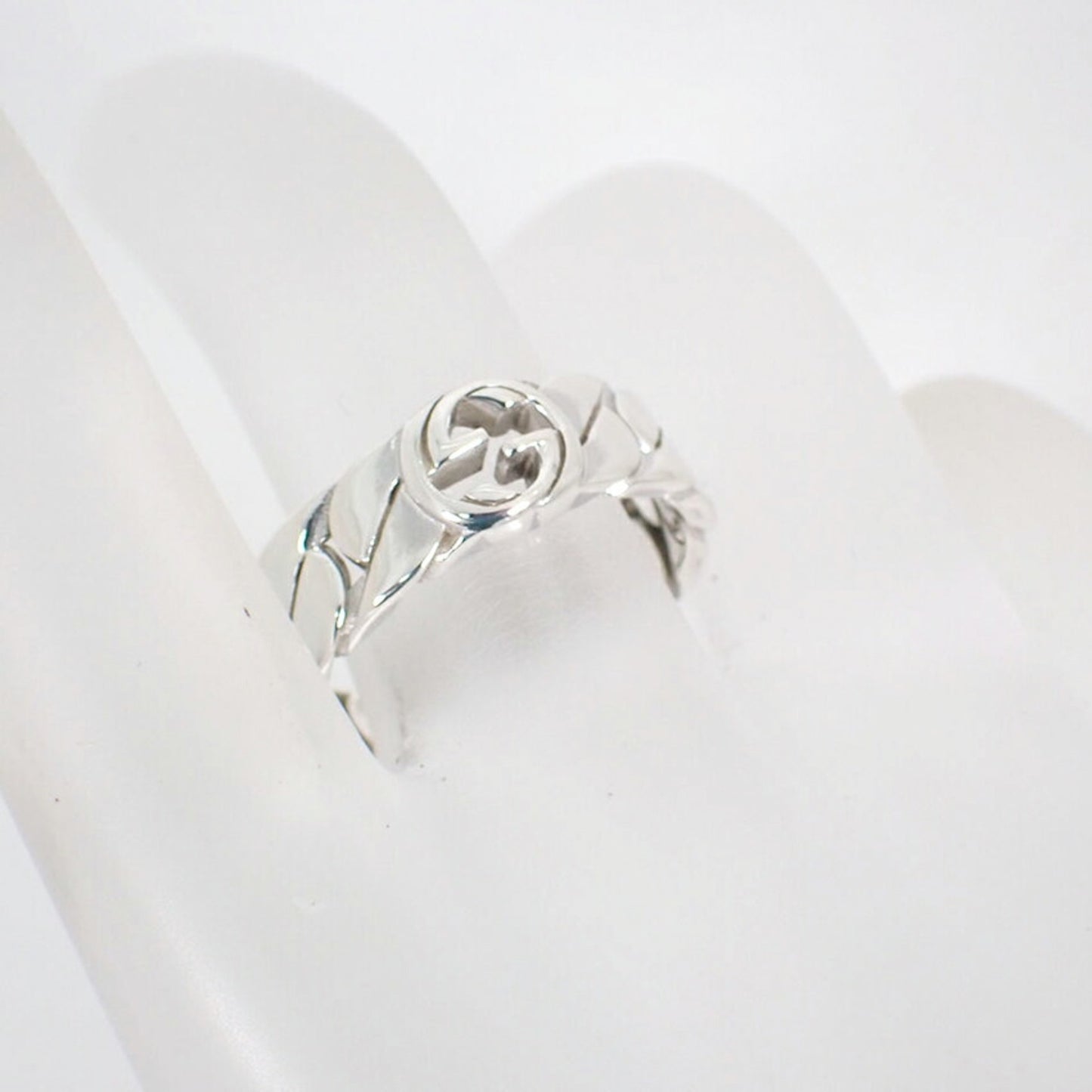 GUCCI 925 Interlocking G Ring, Size 18, j90-6