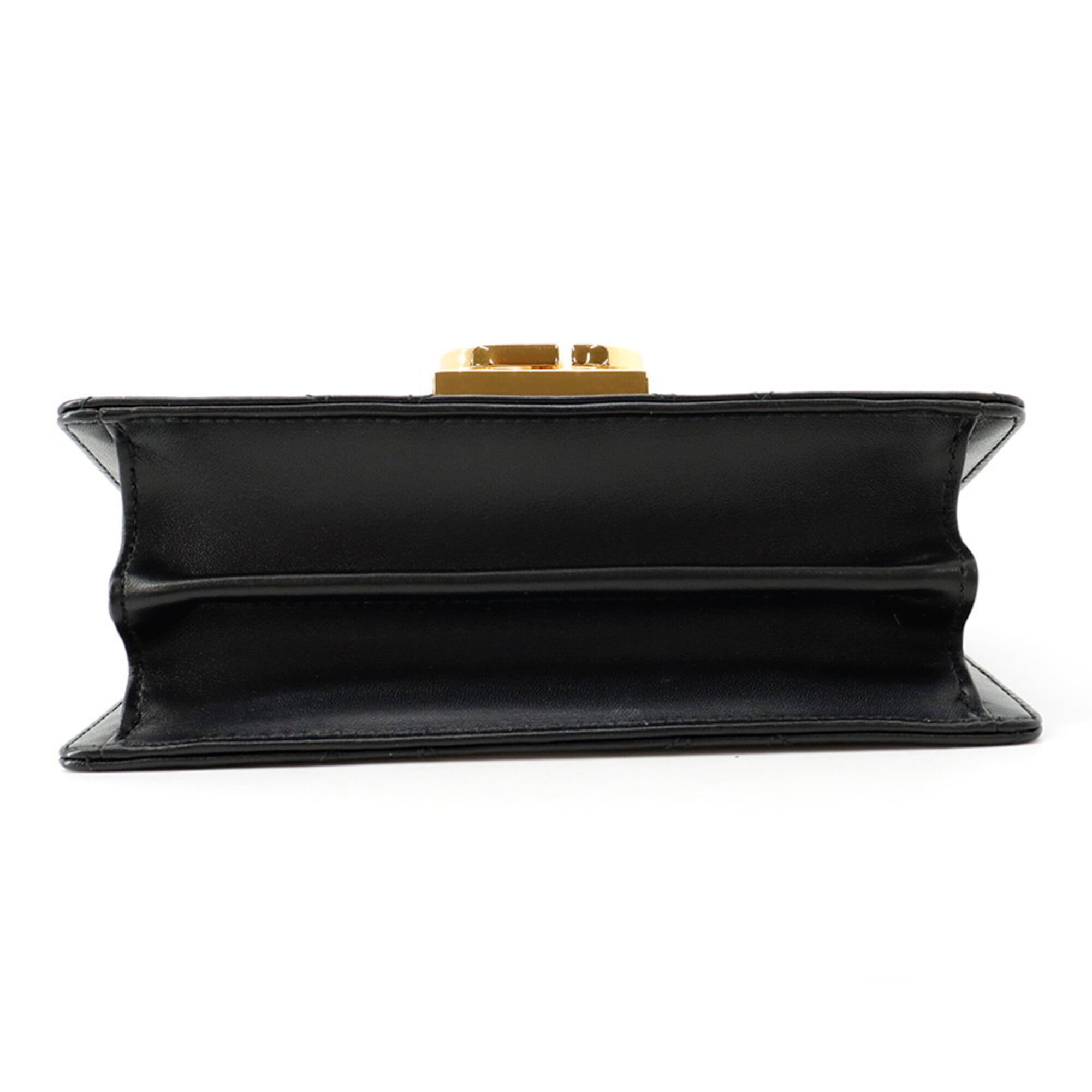 Christian Dior Macro Cannage Ange Mini Calf Leather Handbag M4401UNMZ 2-way Black — Like New