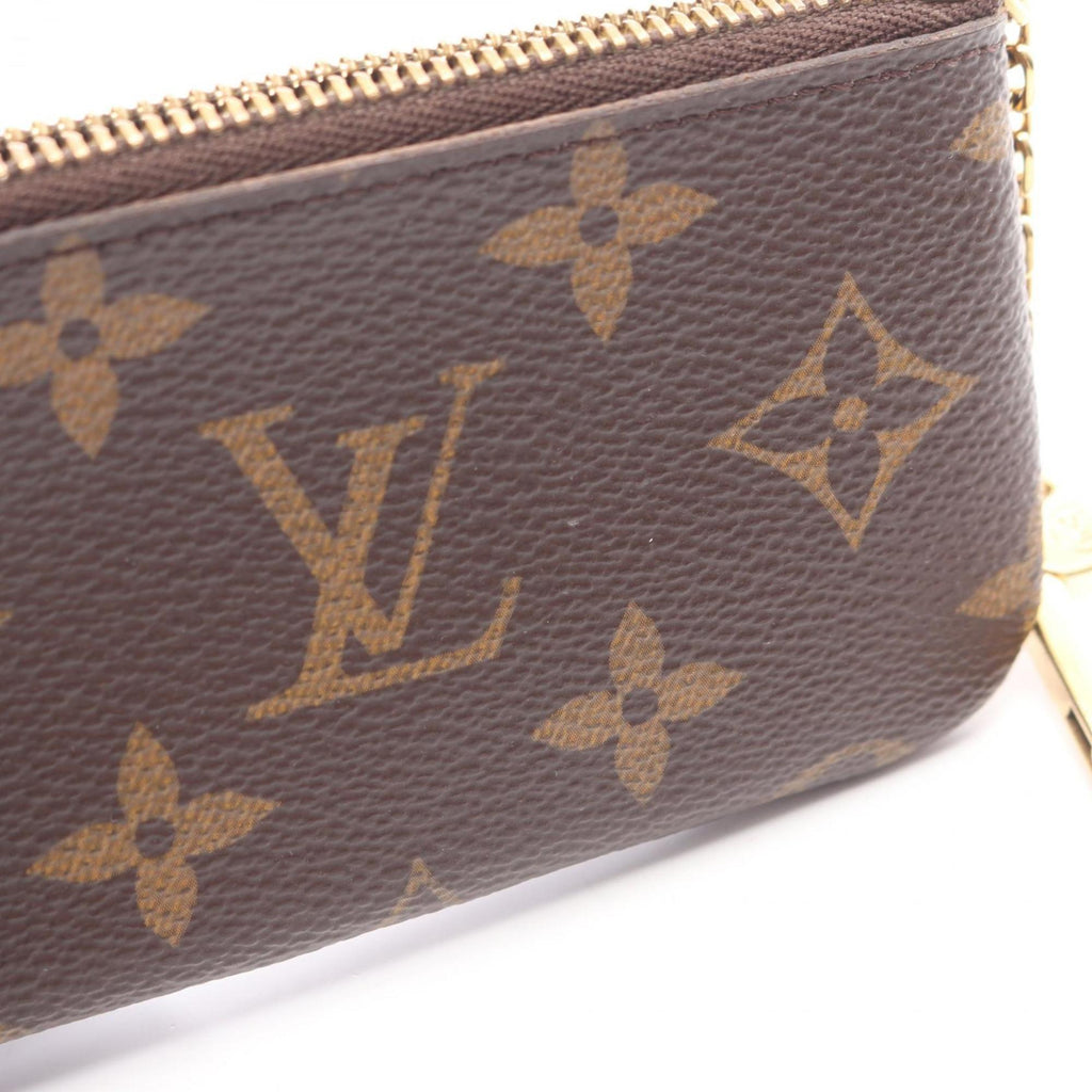 Louis Vuitton Pochette Cle Wallet with Coin Purse, Coated Canvas, Monogram, Brown, Men's and Women's, M62650