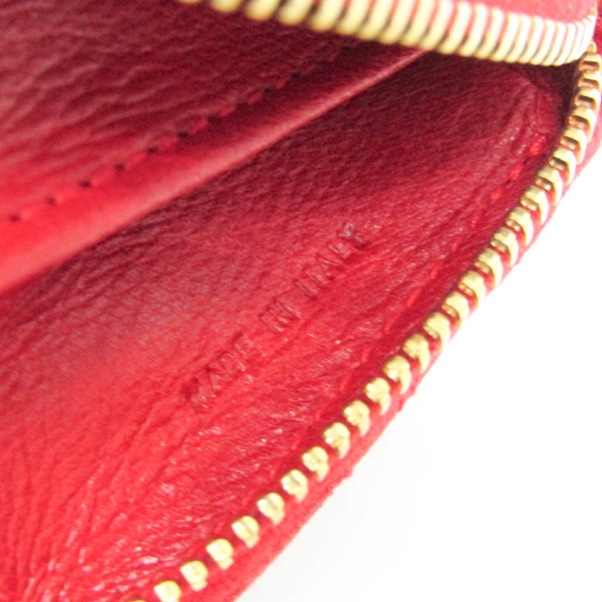 Christian Dior Cannage/Lady Dior Women's Leather Coin Purse/coin Case Red Color