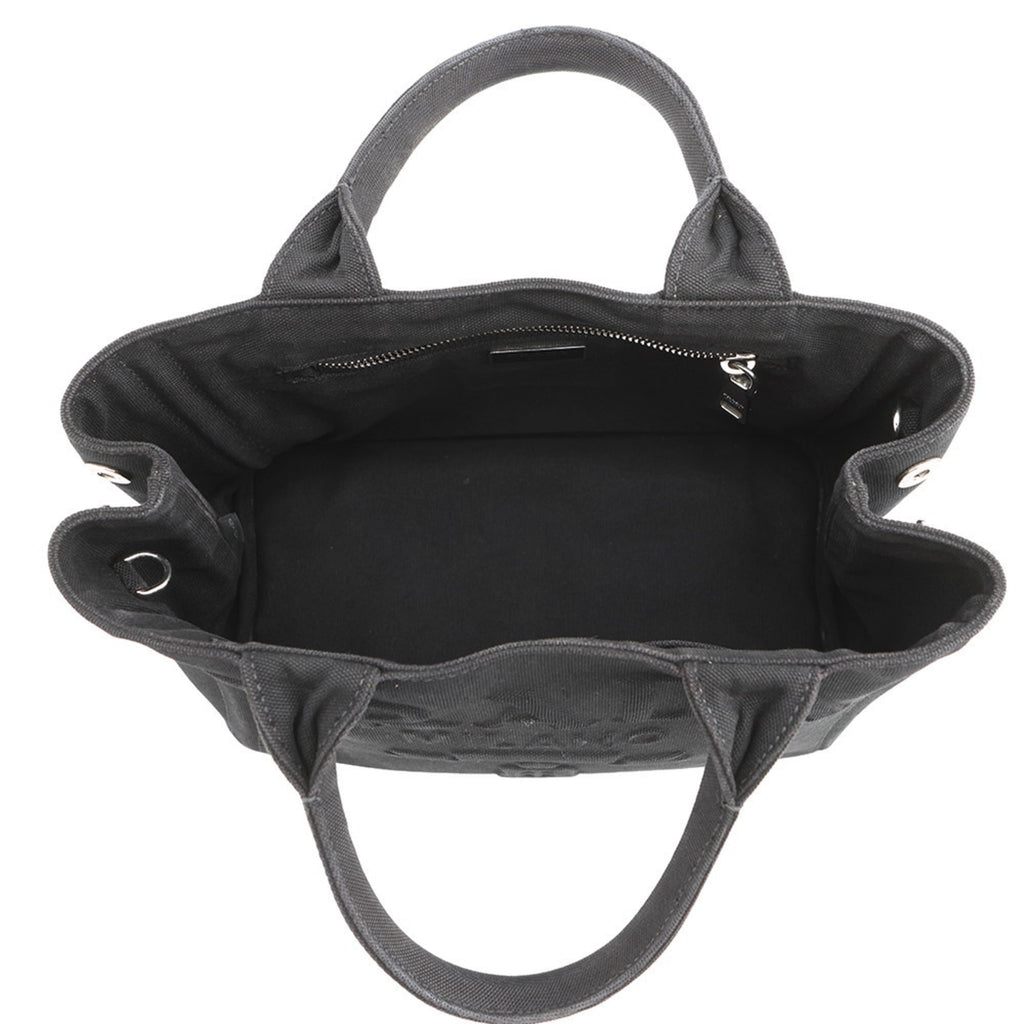 Prada Canapa Canvas Tote Bag 1BG439 PRADA 2-way Black