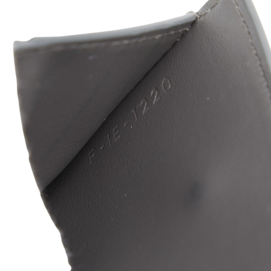 Celine Tri-fold Wallet Gray Leather Women's CELINE