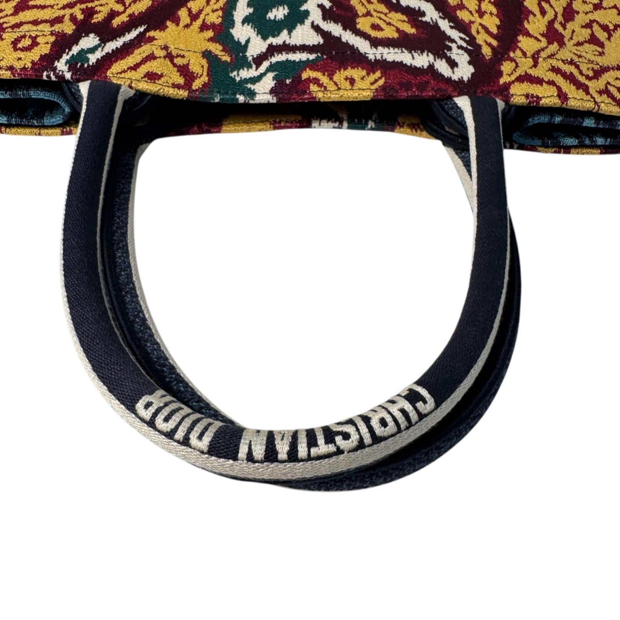 Christian Dior Book Tote Medium Cruise 2021 Paisley Embroidery Women's — Like New