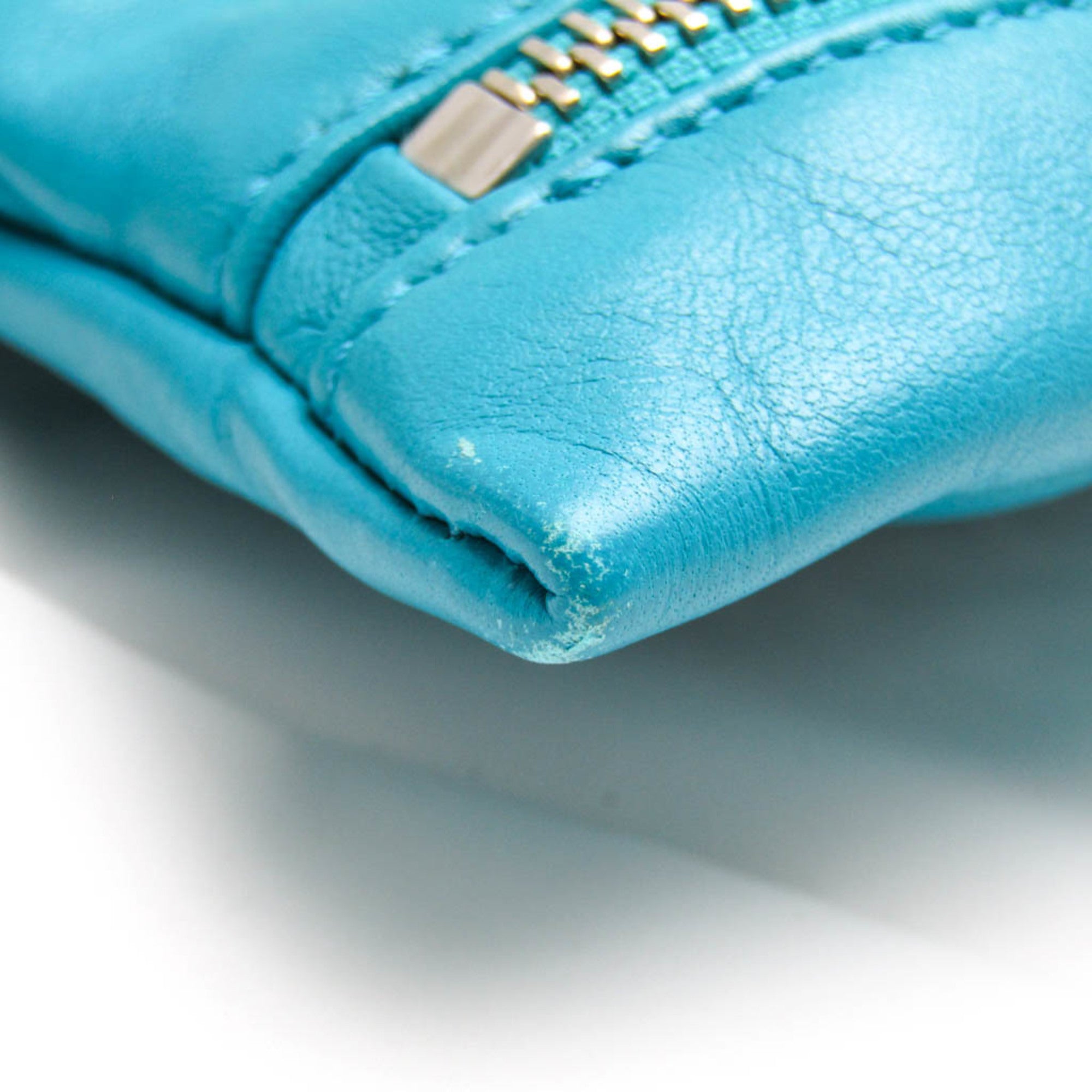 Jimmy Choo ZENA Women's Leather Studded Clutch Bag Green