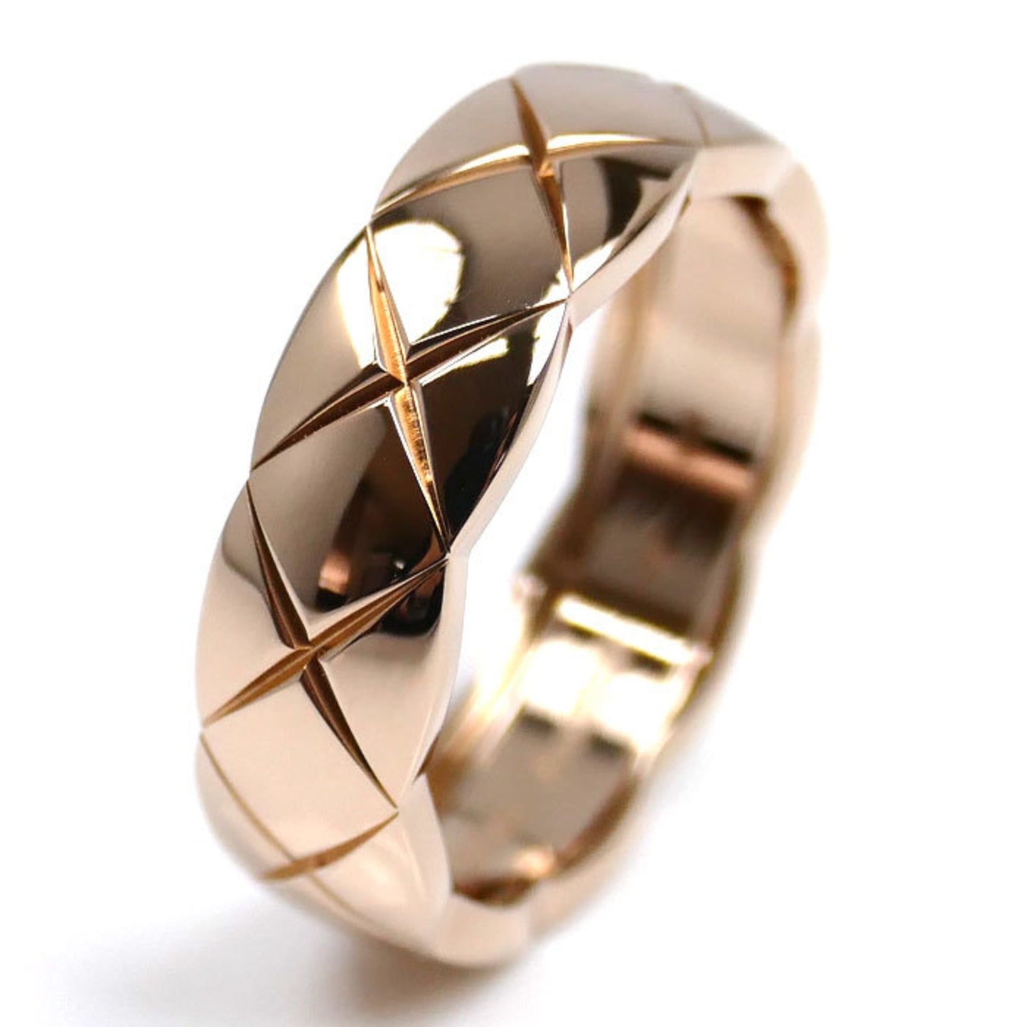 CHANEL 18K Pink Gold Coco Crush Ring J10817, Size 20, 60cm, 7.2g, Men's
