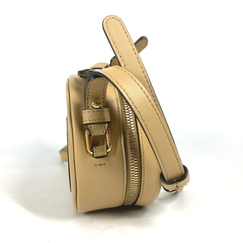 FENDI 8BS058 Pochette Camera Case Small Orlock MINI CAMERA CASE Bag Handbag Shoulder Leather Women's Beige — New - Store Return