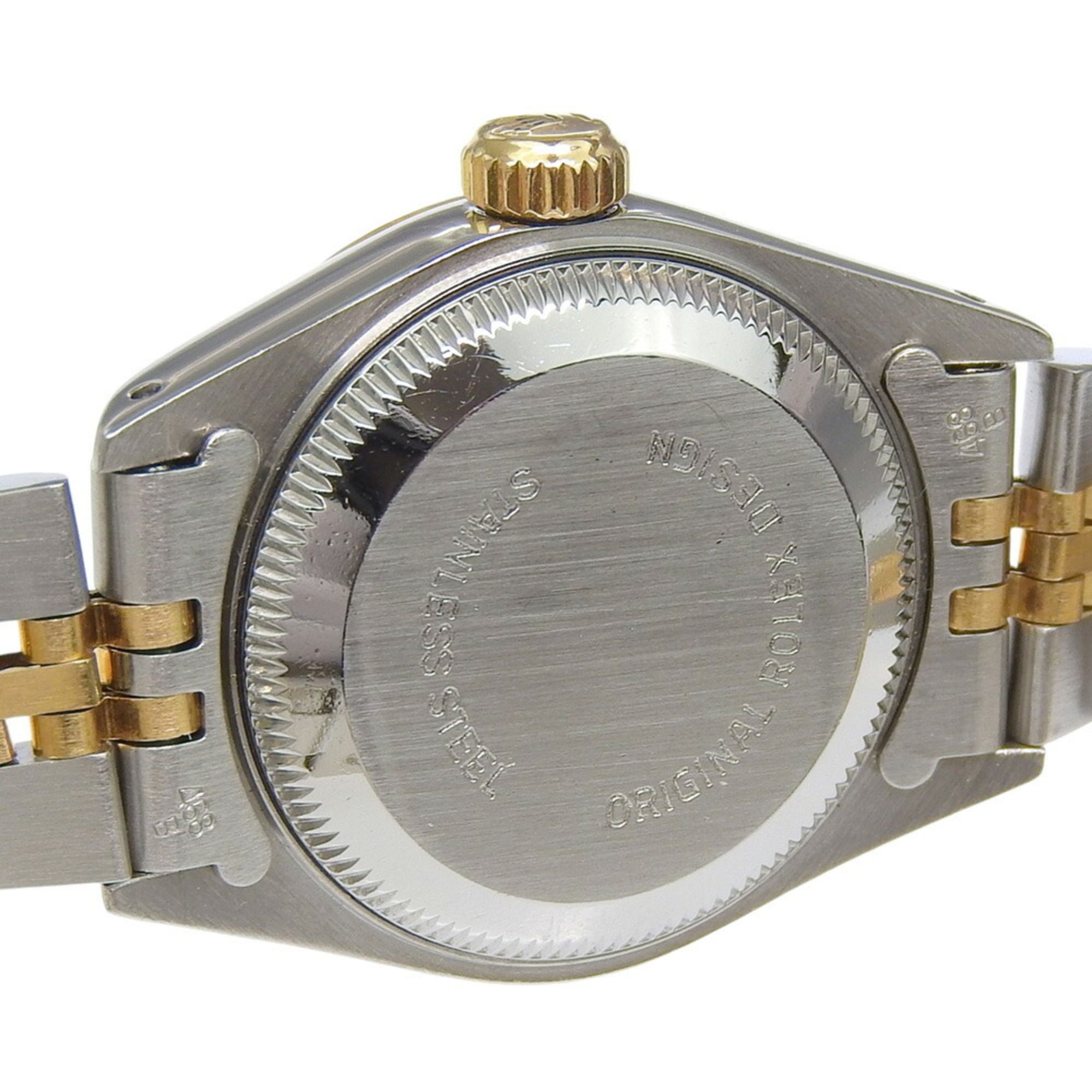 Rolex Datejust Two-Tone 69173, serial number in the 96s range, champagne gold dial, stainless steel, 18K yellow gold, overhauled December 2025, automatic winding — Like New