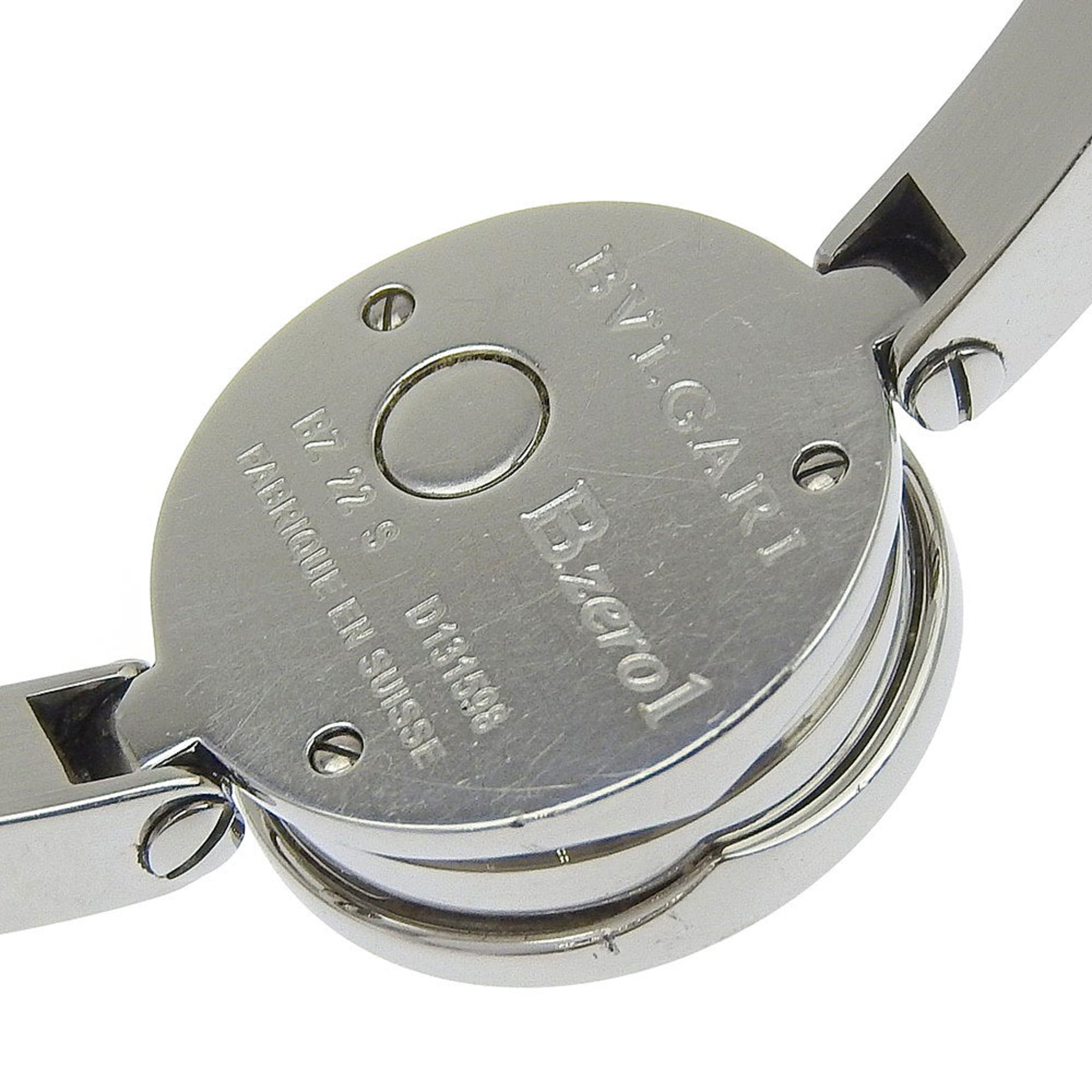 BVLGARI Bzero1 Watch, BZ22SS, Stainless Steel, Quartz Movement, Analog Display, Black Dial, Women's — Good