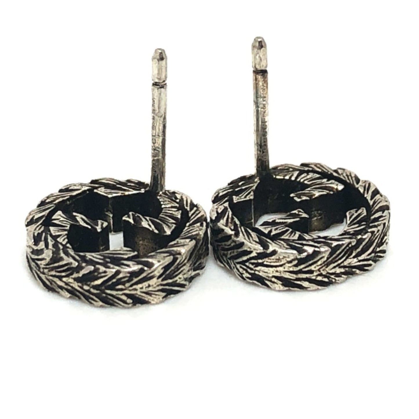 GUCCI Gucci Interlocking G Arabesque Earrings Accessories AG925 Men's Silver
