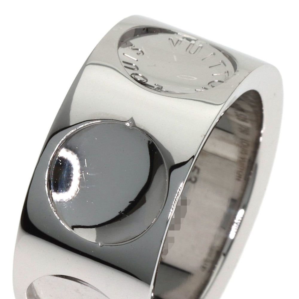 Louis Vuitton Grand Bague Empreinte Diamond Ring #53, 18K White Gold, Women's — Like New