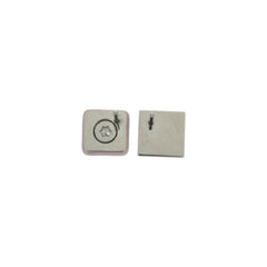 Like new Hermes Medorgaine metal and leather mauve pale earrings 0513 — Like New