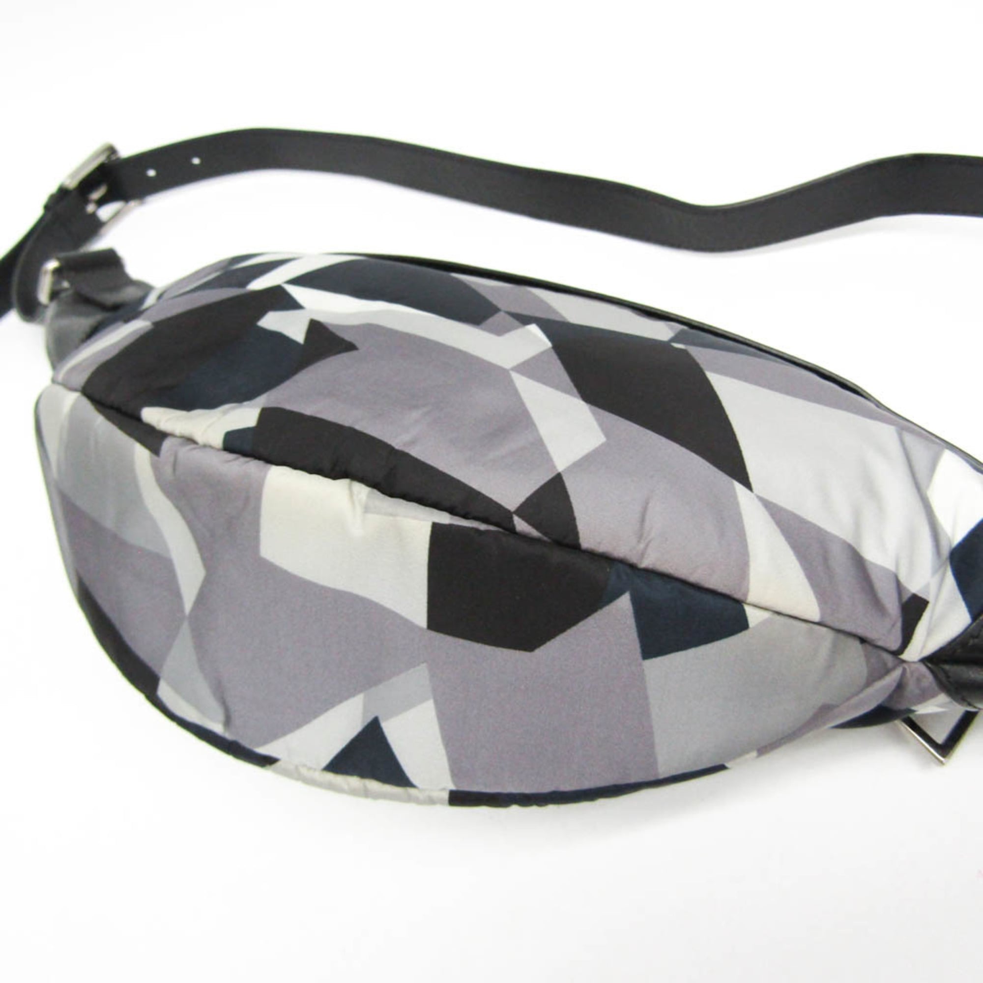 Jimmy Choo DERRY CNX Star Studs Men,Women Leather,Nylon Studded Fanny Pack,Sling Bag Black,Gray