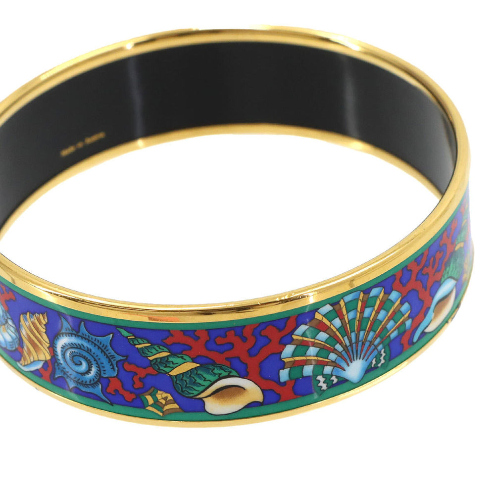 Hermes HERMES Email GM Bangle Bracelet Blue Multicolor Gold — Like New