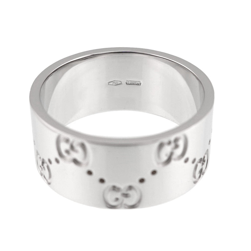 Gucci Icon Wide Ring #18, 18K WG (White Gold 750) — Like New