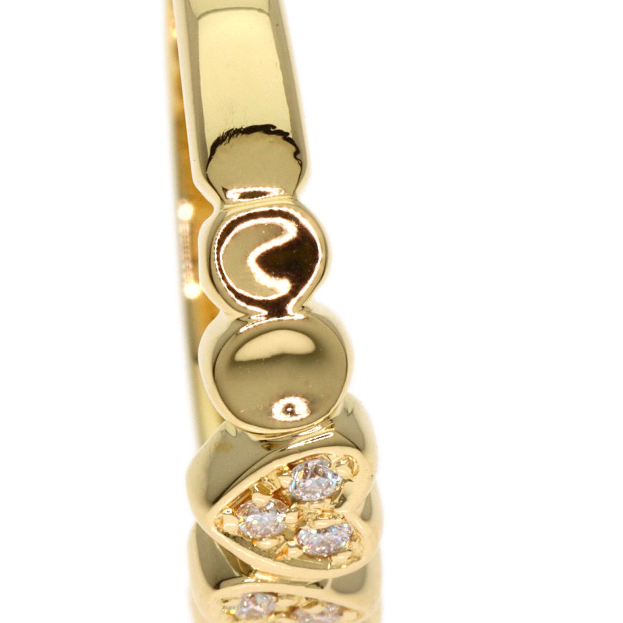 Christian Dior Dior Diamond Heart Motif Ring, 18K Yellow Gold, Women's — Like New