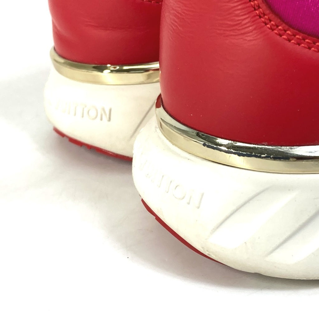 LOUIS VUITTON Two-tone Logo Sneakers with Laces, Nylon, Women's, Pink