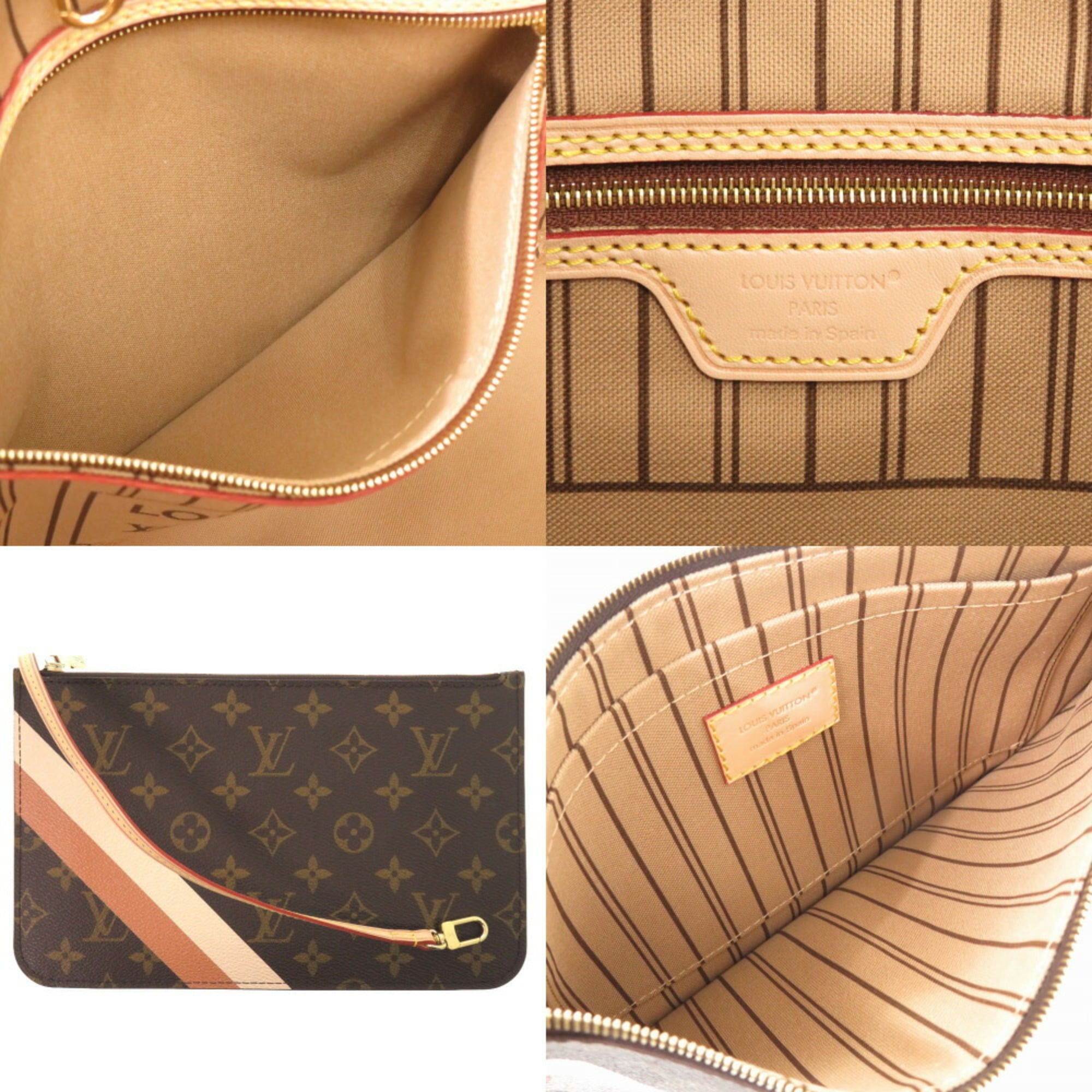 Unused Louis Vuitton Neverfull MM Mon Monogram P01926 Tote Bag in Camel Quartz LV 0668 LOUIS VUITTON — Like New