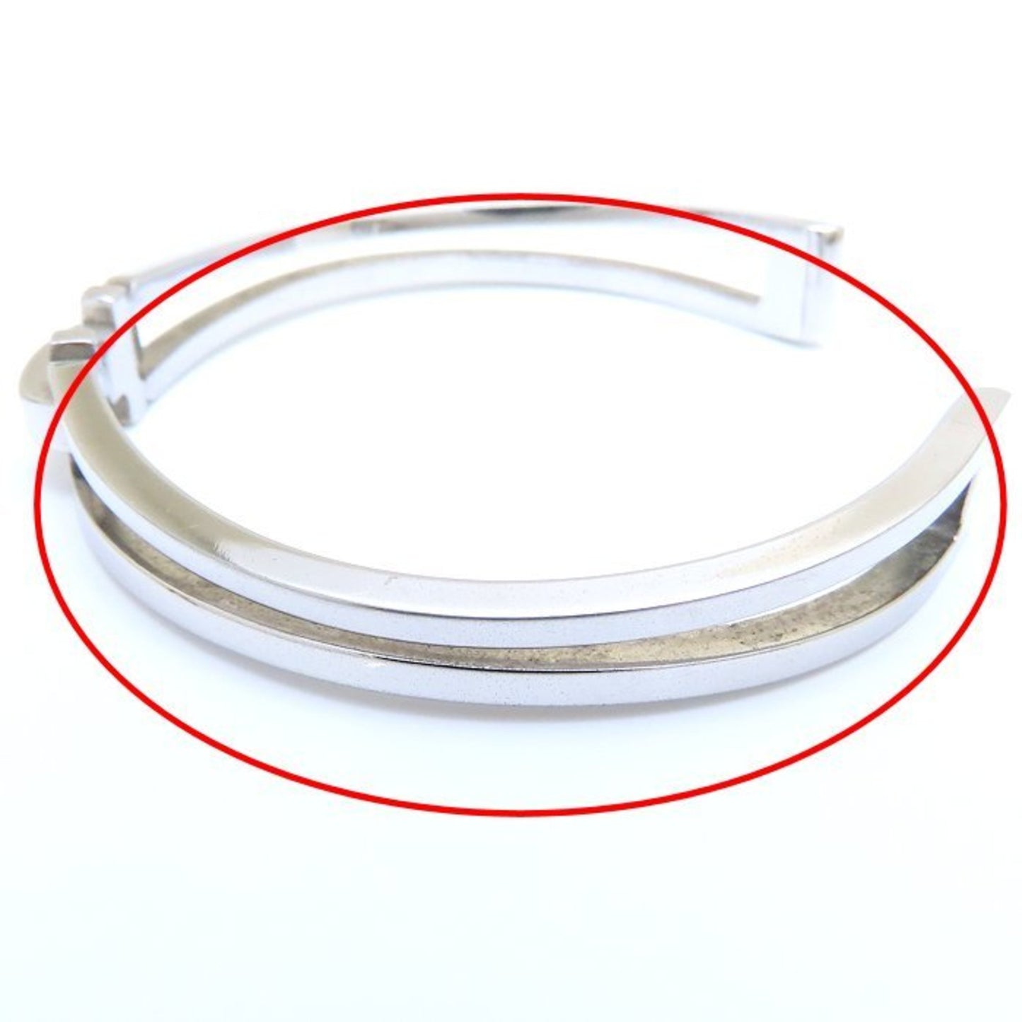 Salvatore Ferragamo Bangle, Silver Plated, Women's, 294284