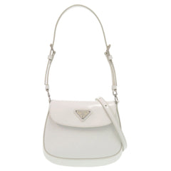 Unused Prada SPAZZOLATO 1BH188 Triangle Logo Leather White 2-Way Shoulder Bag 0372PRADA — New - Store Return