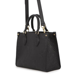 Louis Vuitton Monogram Empreinte OnTheGo PM Handbag M45653 Black 2-way LOUIS VUITTON — Like New