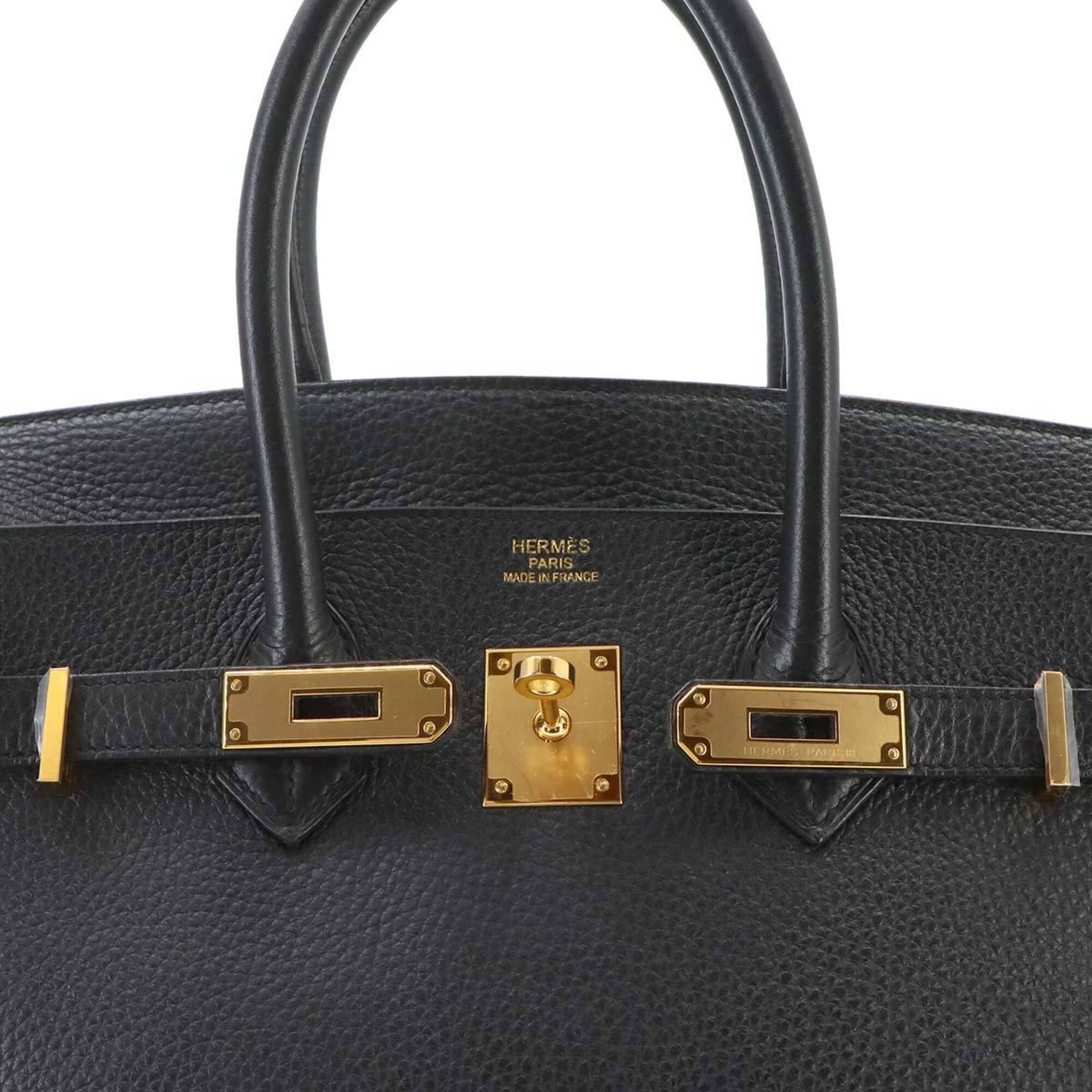 Hermes Birkin 35 Togo Black Handbag with X Stamp and Gold Hardware — Like New