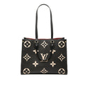 Louis Vuitton Two-Tone Monogram Empreinte On-the-Go MM Tote Bag/Shoulder Bag M45495 Black/Beige Leather Women's LOUIS VUITTON