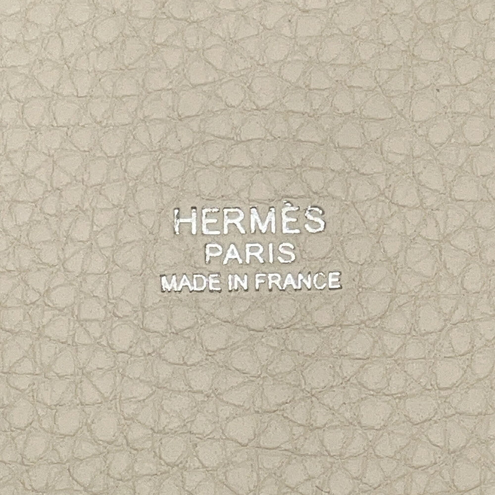 Hermes Picotin Lock PM Handbag, Craie Taurillon Clemence Leather, K Stamp, HERMES Tote Bag, Lock, Women's — Like New