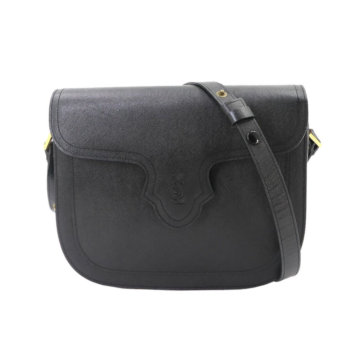 Yves Saint Laurent Shoulder Handbag, Leather, Black, Gold Hardware — Like New