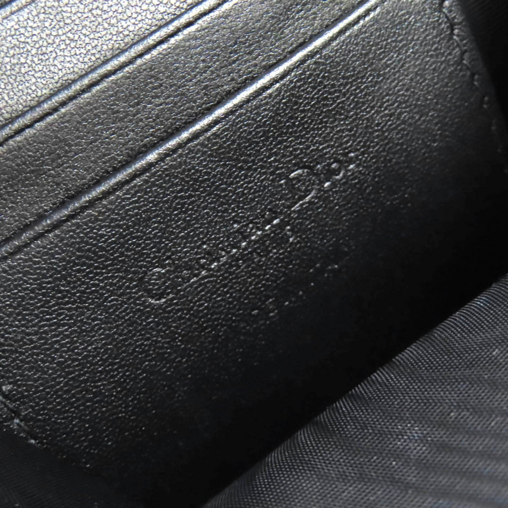 Christian Dior S0872ONMJ Lady Cannage Phone Pouch, Lambskin, Black, Gold Hardware, Made in Italy, Women's — Like New