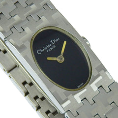 Christian Dior Miss Watch D70-100 Stainless Steel Quartz Analog Display Black Dial Women's — Good
