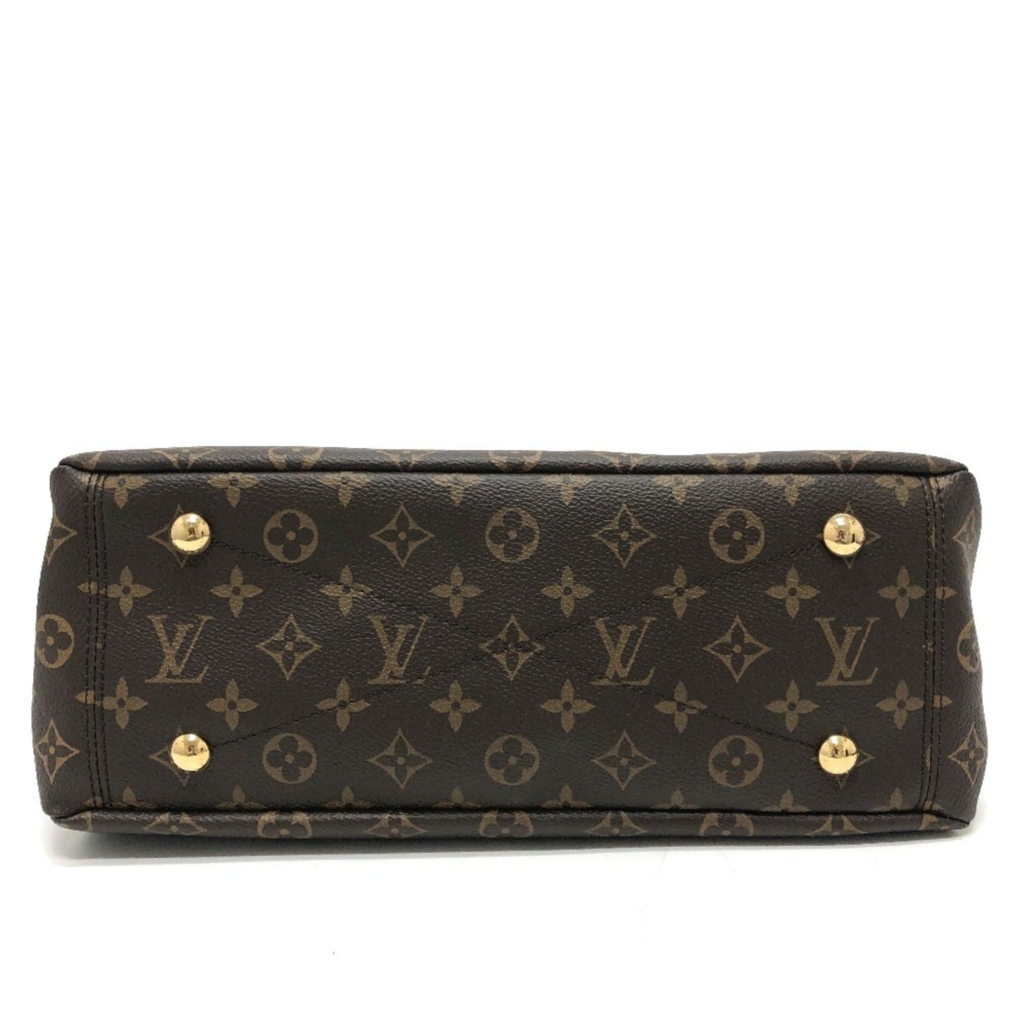 LOUIS VUITTON M41148 Pallas 2WAY Bag Shoulder Handbag Monogram Canvas Women's Brown — Like New