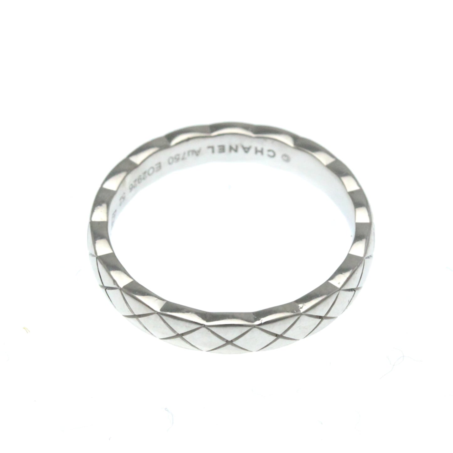 Chanel Coco Crush Ring Mini Model White Gold (18K) Fashion No Stone Band Ring Silver