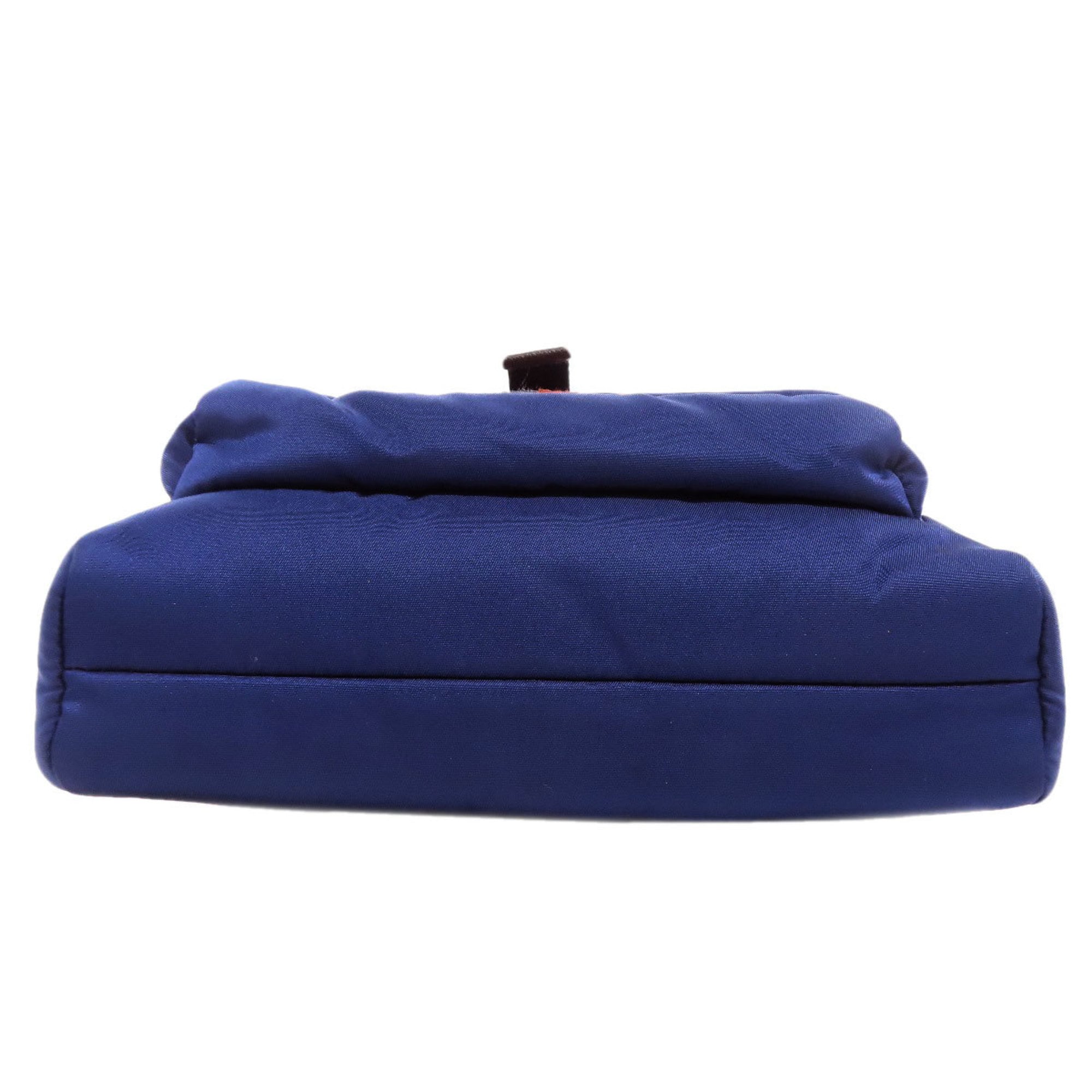 Prada logo hardware body bag nylon material women's