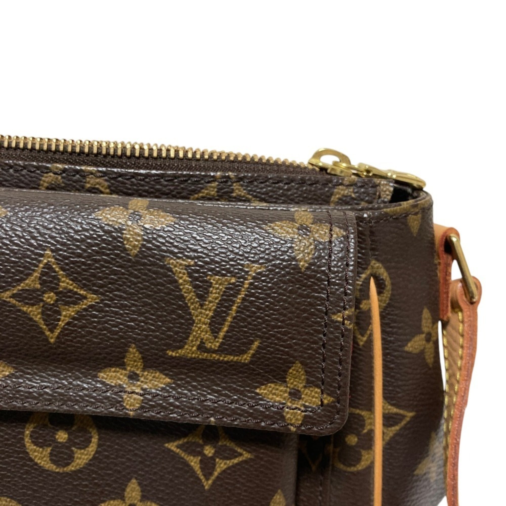 LOUIS VUITTON Louis Vuitton Vivacite PM Monogram Shoulder Bag M51165 Brown Women's — Like New
