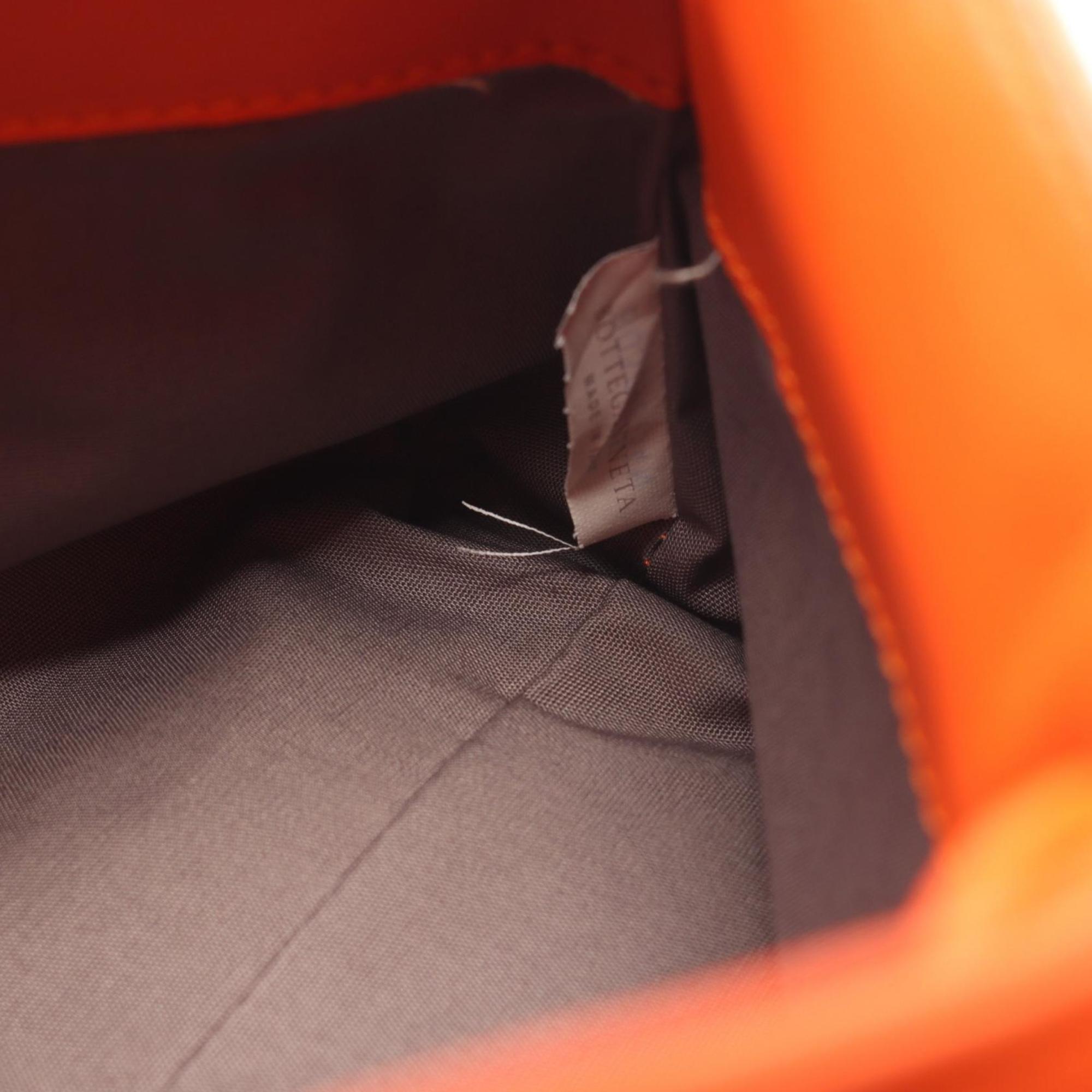 Bottega Veneta Intrecciato Shoulder Bag, Leather, Women's, Orange