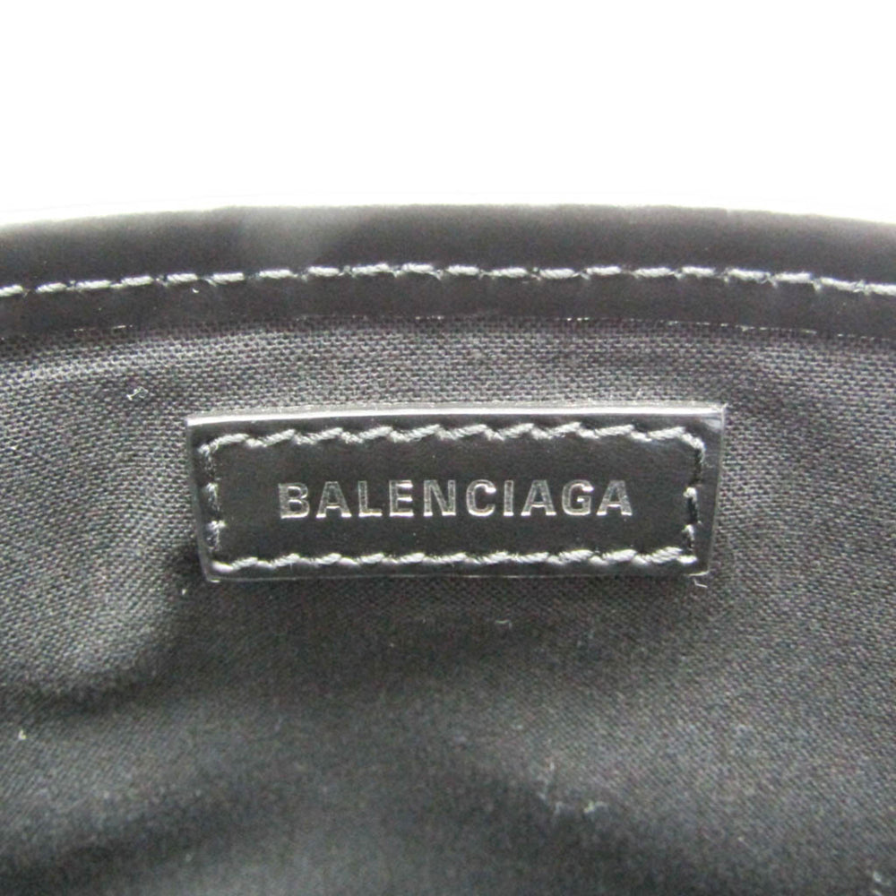 Balenciaga Navy Cabas S 339933 Men,Women Canvas,Leather Handbag,Tote Bag Black — Like New