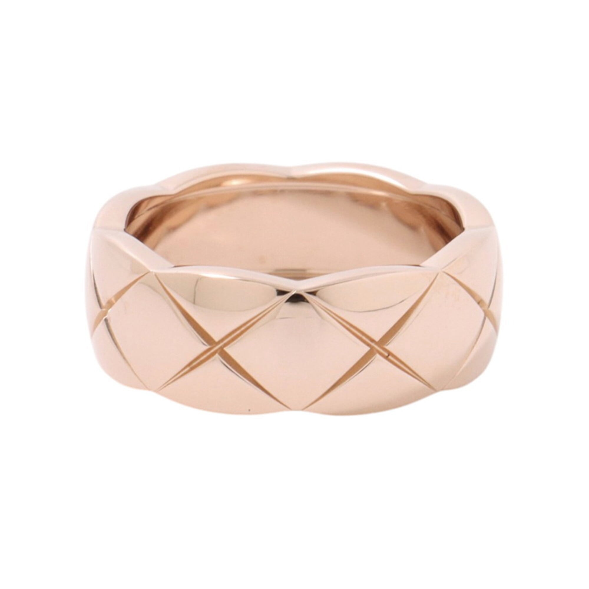 Chanel Coco Crush Medium Ring, 18K Pink Gold, Ring Size 47, J10817. (CHANEL ring) — Like New