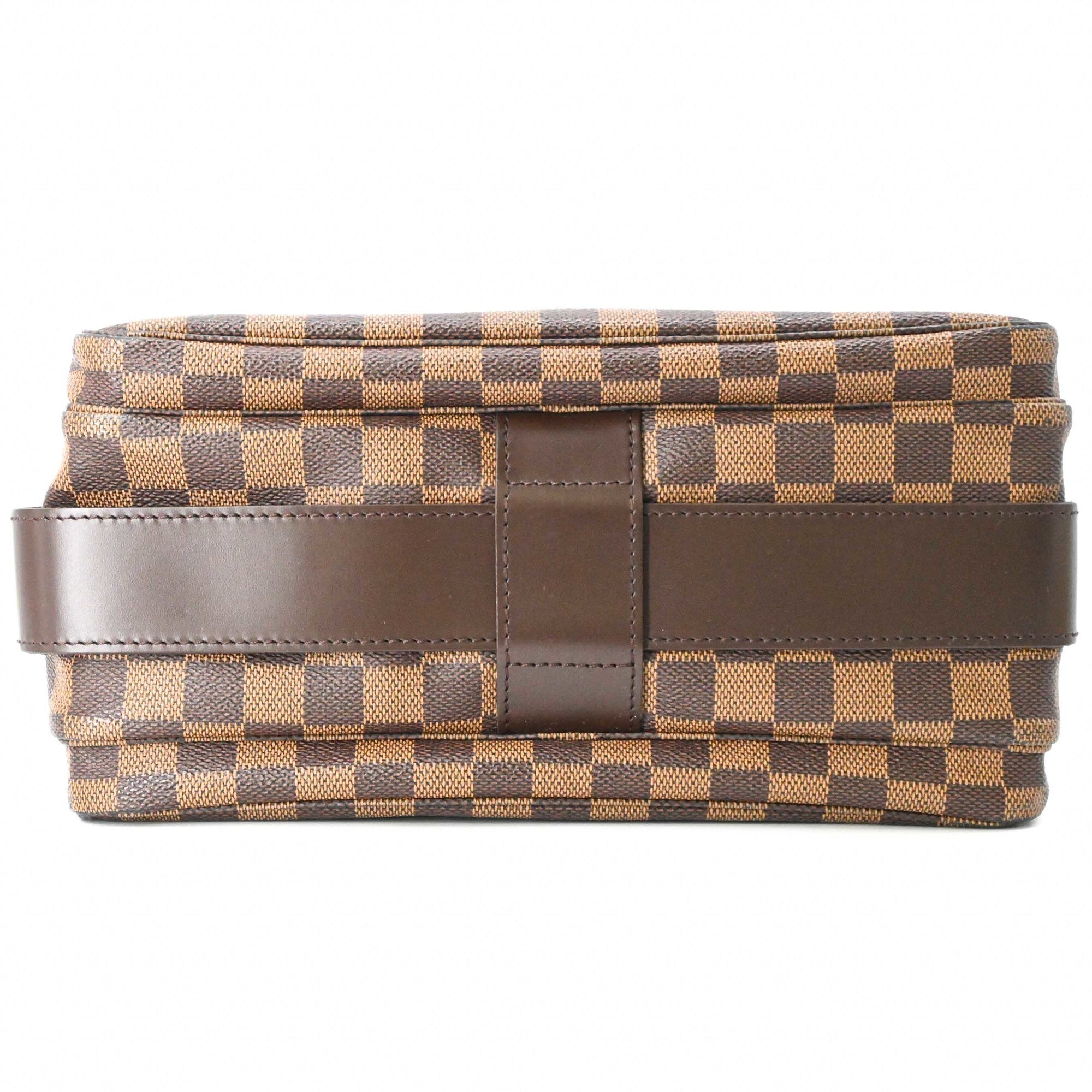 LOUIS VUITTON Naviglio Damier Azur Shoulder Bag, Brown, Men's/Women's, N45255 — Like New