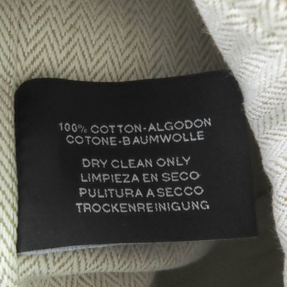 HERMES Bride-à-Brac GM 100% Cotton H Logo Sellier Button Handbag Pouch Ivory Made in France Women's — Like New