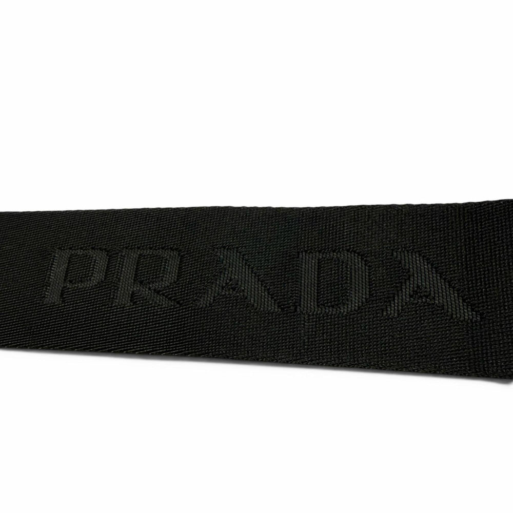 PRADA 2VH191 Nylon Leather Triangle Logo Plate Re-Nylon Shoulder Bag Black Made in Italy Men's — Like New