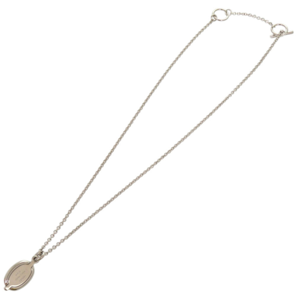Unused Hermès Mini Maillon PM Pendant H100053FPD3, White Crème Metal Necklace, 1484HERMES — New - Store Return