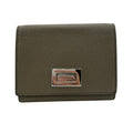 FENDI Peekaboo Turnlock Selleria Card Case Wallet, Gray, Women's